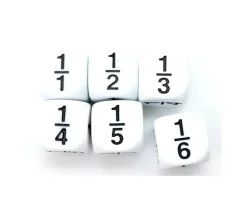 Dé fraction 1/1 1/2 1/3 1/4 1/5 1/6 en 16 mm