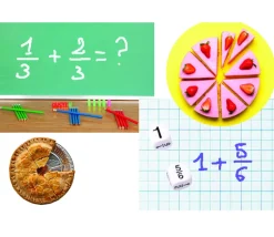 Dé fraction 1. 1/2. 1/3. 2/3. 1/6 et 5/6 en 16 mm