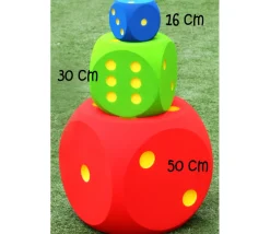 Dé géant 50 cm en mousse tactile alvéolée