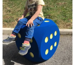 Dé géant 50 cm en mousse tactile alvéolée