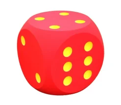 Dé géant 30 cm en mousse tactile