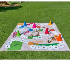 Dé géant 16 cm en mousse tactile BLEU