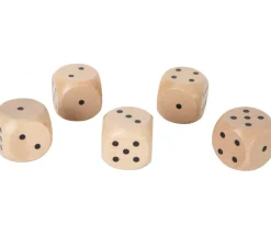 Dé géant classique en bois 40 mm de 1 à 6 pour jeu de société
