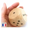 Dé géant en bois 5 cm 1 à 6 pour jeu - 50 mm