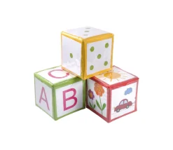 Dé géant jaune faces modifiables 15,5 cm personnalisable à volonté