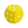Dé jaune en bois 16 mm de 1 à 6 pour jeu de société