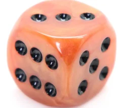 dé marbré 2 cm (couleur mise au hasard)