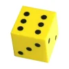 Dé mousse silencieux ultra léger 19 mm jaune