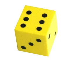 Dé mousse silencieux ultra léger 19 mm jaune
