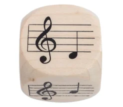 Dé Musique 30 mm notes sur la portée