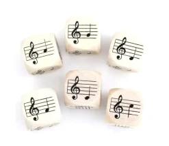 Dé Musique 30 mm notes sur la portée
