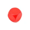Dé neutre rouge 16 mm en bois sans marquage hêtre à l'unité
