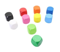 Dé neutre vert 16 mm en bois sans marquage hêtre à l'unité