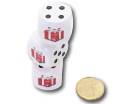 Dé paquet cadeau 2 cm en bois