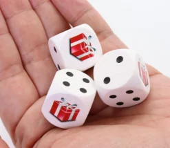 Dé paquet cadeau 2 cm en bois