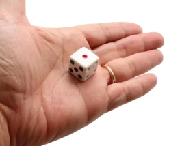 Dé Penumbra : 1 à 6 rouge-blanc-noir