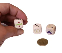 Dé personnalisé 16 mm en bois neutre : 1 face avec votre image