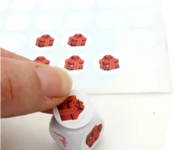 Dé plastique neutre 16 mm à personnaliser blanc