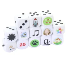 Dé plastique personnalisé 16 mm : 1 face personnalisée avec votre image