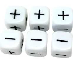 Dé plus et moins + - en 16 mm