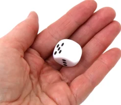 Dé points 1 2 3 4 5 et neutre en 18 mm