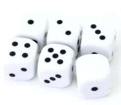 Dé points 1 2 3 4 5 et neutre en 18 mm