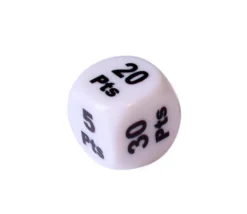 Dé points gagnants 16 mm +5 à +30