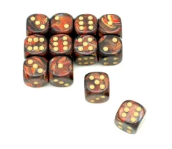 Dé scarabée cuivré noir 16 mm