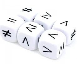 Dé signe comparaison égal différent plus grand et plus petit