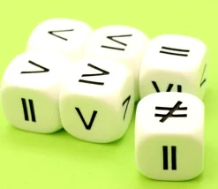 Dé signe comparaison égal différent plus grand et plus petit