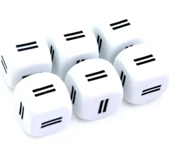 Dé signe égal blanc 16 mm