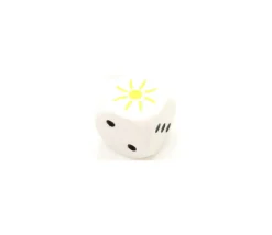 Dé Soleil 23456 en bois 16 mm - Bords arrondis