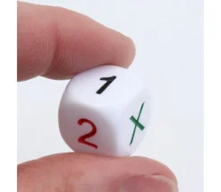 Dé spécial faces 1 1 1 2 X X loterie