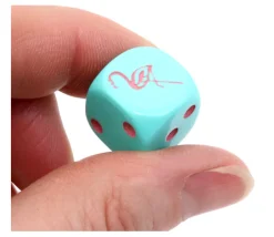 Dé spécial flamant rose 23456 taille 16 mm