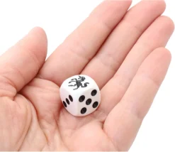 Dé spécial licorne noire 23456 taille 16 mm