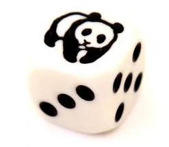 Dé spécial PANDA points de 1 à 5 taille 16 mm