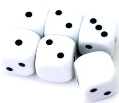 Dé spécial points 11223 et 1 face neutre de 18 mm