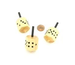 Dé toupie toton - dé à jouer buis 5.7 cm