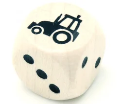 Dé tracteur 18 mm en bois naturel 12345