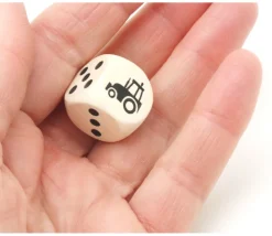 Dé tracteur 18 mm en bois naturel 12345