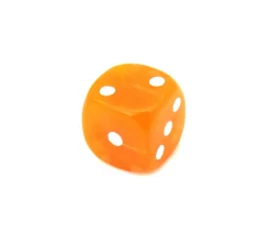 Dé translucide ORANGE 16 mm