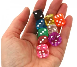 Dé translucide ORANGE 16 mm