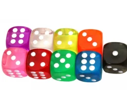 Dé translucide ROSE 16 mm