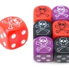Dé tête de mort Pirate 16 mm (couleur au hasard)
