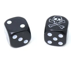 Dé tête de mort Pirate 16 mm (couleur au hasard)