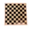 Damier/échiquier en bois noir / naturel - plateau 40 cm cases 4.5 cm