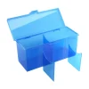 Deck box +320 cartes Boite 4 compartiments bleu plastique 21.7 x 8.2 x 10 cm vide