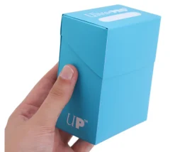 Deck box BLEU clair- Boite cartes de jeux - plastique 9.5 x 7 x 4.5 cm