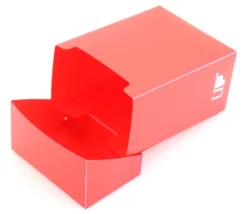 Deck box ROUGE- Boite cartes de jeux - plastique 9.5 x 7 x 4.5 cm