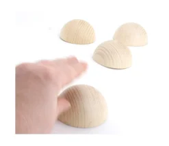Demi-Boule 6 cm en bois - dôme hêtre diamètre 60 mm